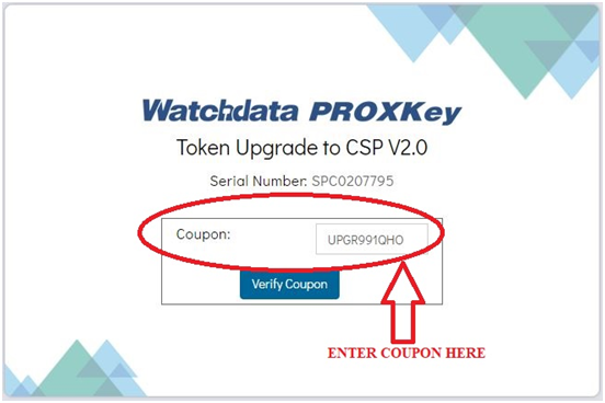 watchdata token upgrade procedure